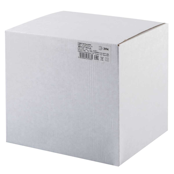 Садово-парковый светильник ЭРА «Дели 2» НБУ 07-40-002 белый 4-гранный настенный IP44 Е27 max60Вт Б0051196