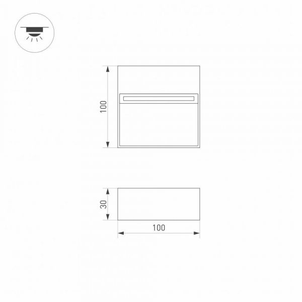 Уличный настенный светодиодный светильник Arlight LGD-Trace-S100x100-4W Warm3000 029960 Уличный настенный светодиодный светильник Arlight LGD-Trace-S100x100-4W Warm3000 029960