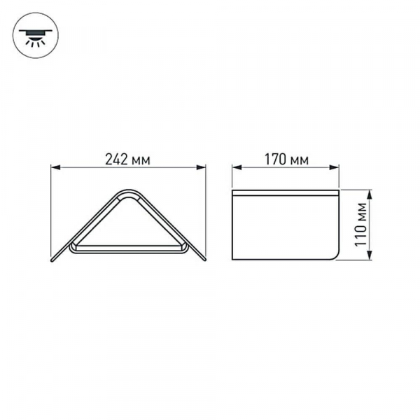 Уличный настенный светодиодный светильник Arlight LGD-Wall-Delta-1B-12W Warm White 019779 Уличный настенный светодиодный светильник Arlight LGD-Wall-Delta-1B-12W Warm White 019779