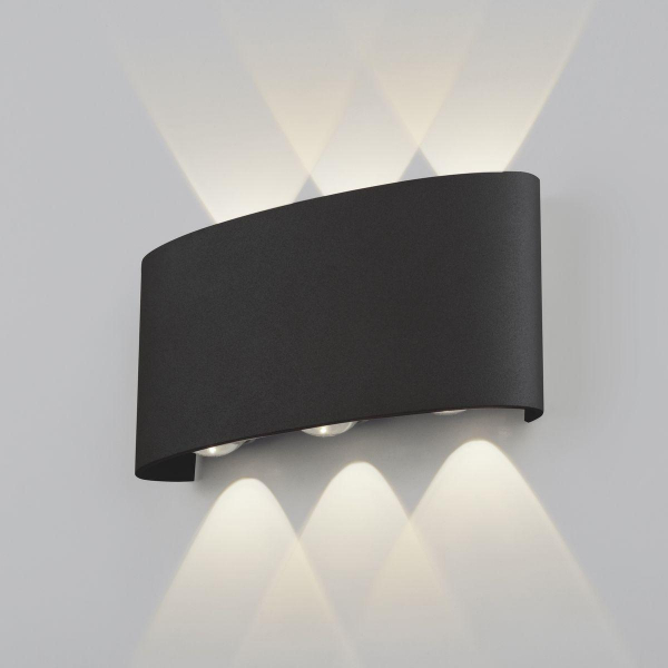 Уличный настенный светодиодный светильник Elektrostandard 1551 Techno Led черный a049671 Уличный настенный светодиодный светильник Elektrostandard 1551 Techno Led черный a049671