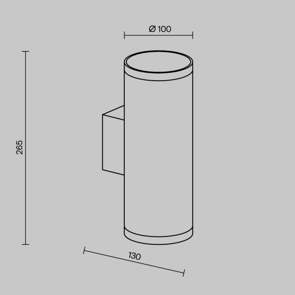Уличный настенный светильник Maytoni Outdoor Shim O514WL-L30B3K