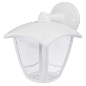 Садово-парковый светильник ЭРА «Дели 2» НБУ 07-40-002 белый 4-гранный настенный IP44 Е27 max60Вт Б0051196