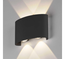 Уличный настенный светодиодный светильник Elektrostandard 1555 Techno Led черный a049672