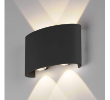Уличный настенный светодиодный светильник Elektrostandard 1555 Techno Led черный a049672