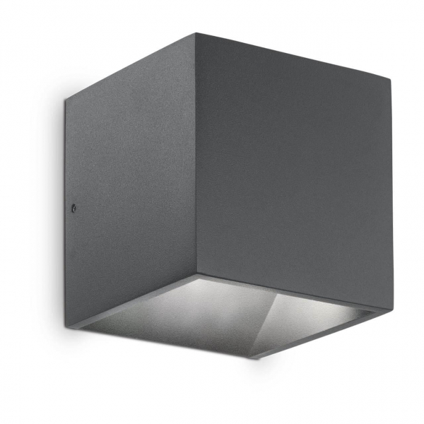 Уличный настенный светодиодный светильник Ideal Lux Rubik AP1 Antracite 3000K 247083 Уличный настенный светодиодный светильник Ideal Lux Rubik AP1 Antracite 3000K 247083