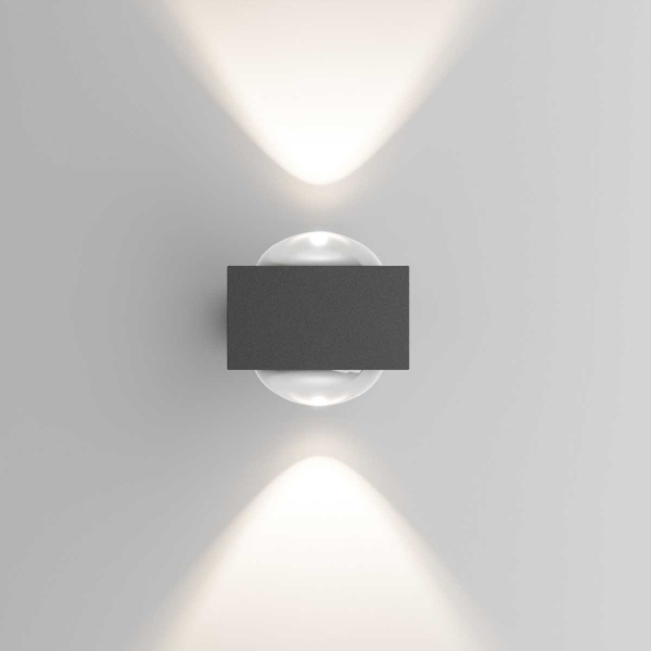 Уличный настенный светильник со светодиодами Elektrostandard Lenses a070452