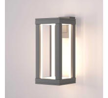 Уличный настенный светодиодный светильник Elektrostandard Frame 1527 Techno Led серый a051856