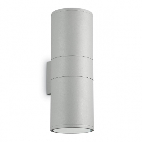 Уличный настенный светильник Ideal Lux Gun AP2 Big Grigio 163604 Уличный настенный светильник Ideal Lux Gun AP2 Big Grigio 163604