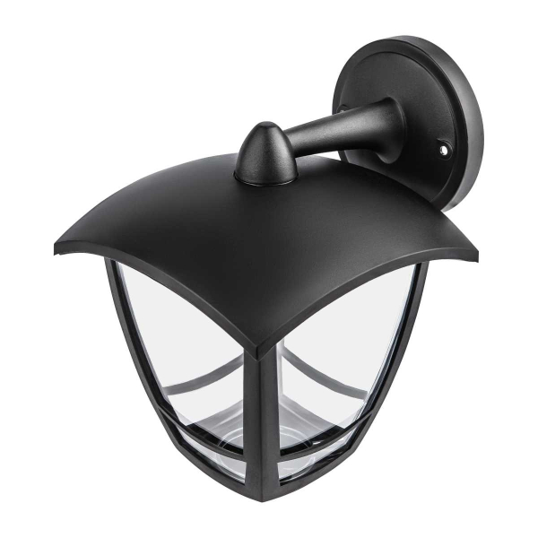 Садово-парковый светильник ЭРА «Дели 2» ДБУ 07-8-002 черный 4-гранный настенный IP44 светодиодный 8Вт 3000K Б0064297