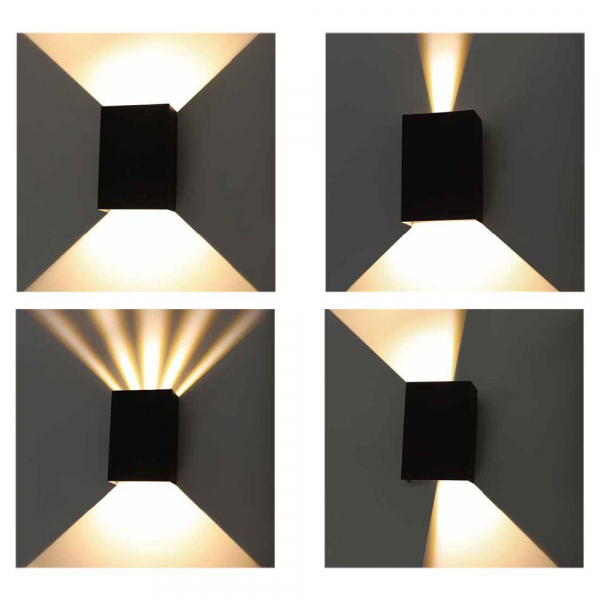 Уличный настенный светодиодный светильник Arte Lamp Algol A5640AL-2BK Уличный настенный светодиодный светильник Arte Lamp Algol A5640AL-2BK