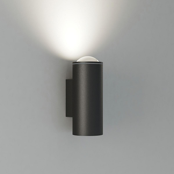 Уличный настенный светодиодный светильник Elektrostandard Column 35138/U черный a063022 Уличный настенный светодиодный светильник Elektrostandard Column 35138/U черный a063022