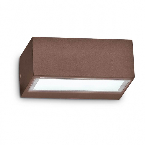 Уличный настенный светильник Ideal Lux Twin Ap1 Big Coffee 213330 Уличный настенный светильник Ideal Lux Twin Ap1 Big Coffee 213330