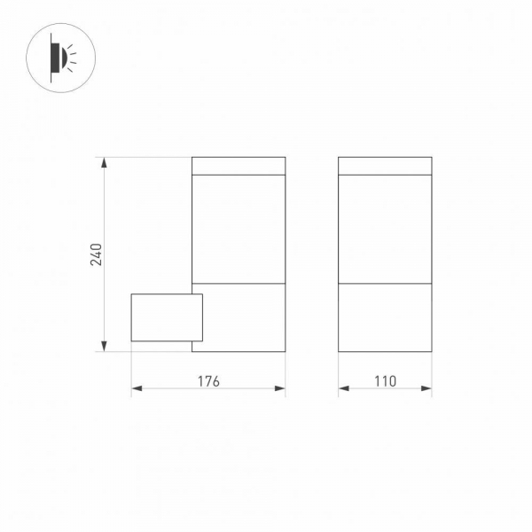 Уличный настенный светодиодный светильник Arlight LGD-Stem-Wall-10W Warm3000 029985 Уличный настенный светодиодный светильник Arlight LGD-Stem-Wall-10W Warm3000 029985
