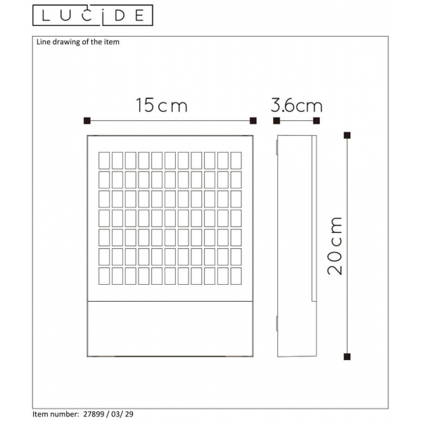 Уличный настенный светодиодный светильник Lucide Digit 27899/03/29 Уличный настенный светодиодный светильник Lucide Digit 27899/03/29