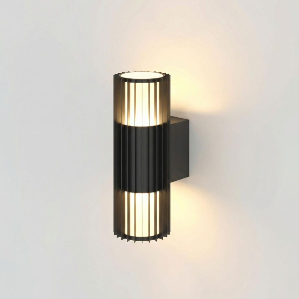 Уличный настенный светодиодный cветильник Elektrostandard Entero (35189/W) 3000K черный a072082