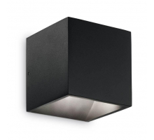 Уличный настенный светодиодный светильник Ideal Lux Rubik Ap1 Nero 4000K 142302