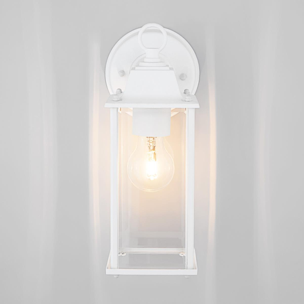 Уличный настенный cветильник Elektrostandard 1008D Brick белый a038439