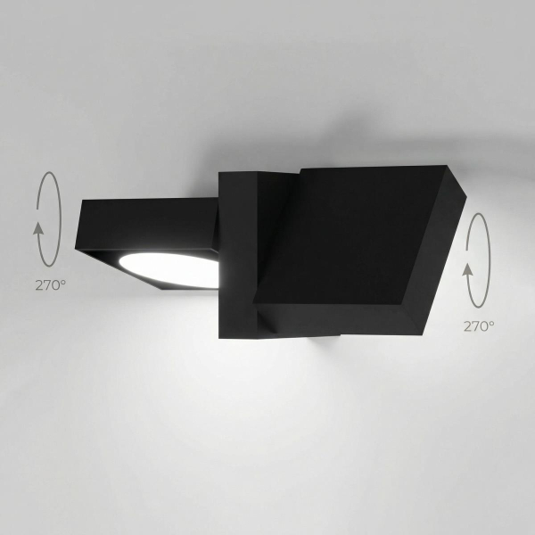 Садово-парковый настенный светодиодный cветильник Elektrostandard Twin 35170/D черный a064384