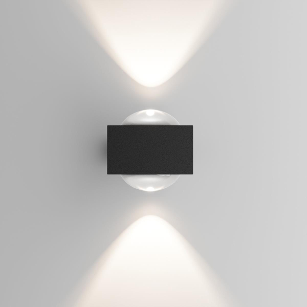 Уличный настенный светильник со светодиодами Elektrostandard Lenses a070458