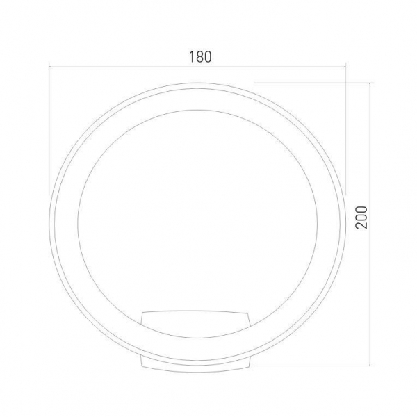 Уличный настенный светодиодный светильник Elektrostandard Ring 1710 Techno Led черный a054933 Уличный настенный светодиодный светильник Elektrostandard Ring 1710 Techno Led черный a054933