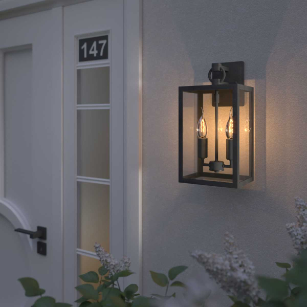 Уличный настенный светильник Elektrostandard Candle 35150/D черный a058260