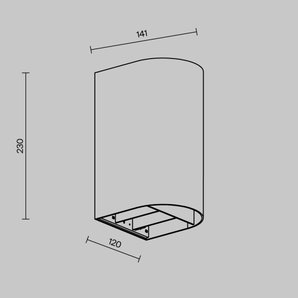 Уличный настенный светильник Maytoni Outdoor Drape O526WL-L20B3K