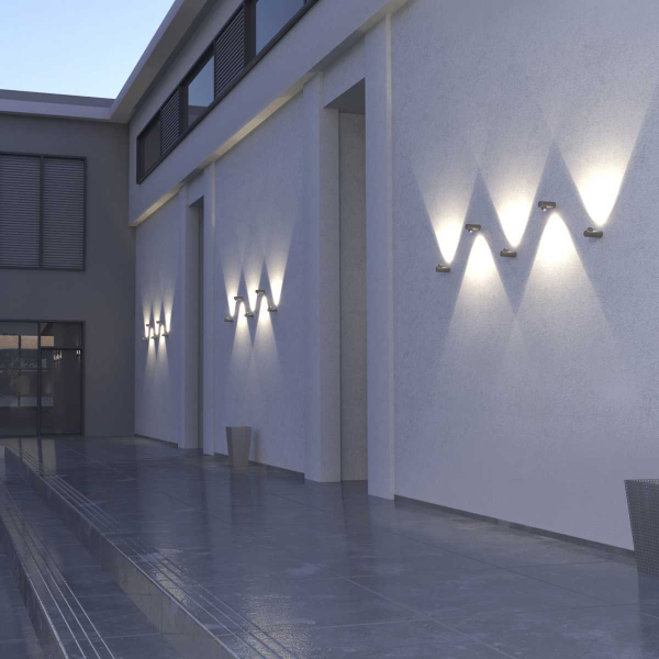 Уличный настенный светодиодный светильник Elektrostandard Ray 35134/W серый a056371