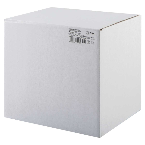 Садово-парковый светильник ЭРА «Дели 3» НБУ 07-40-004 черный 6-гранный настенный IP44 Е27 max 60Вт Б0051188