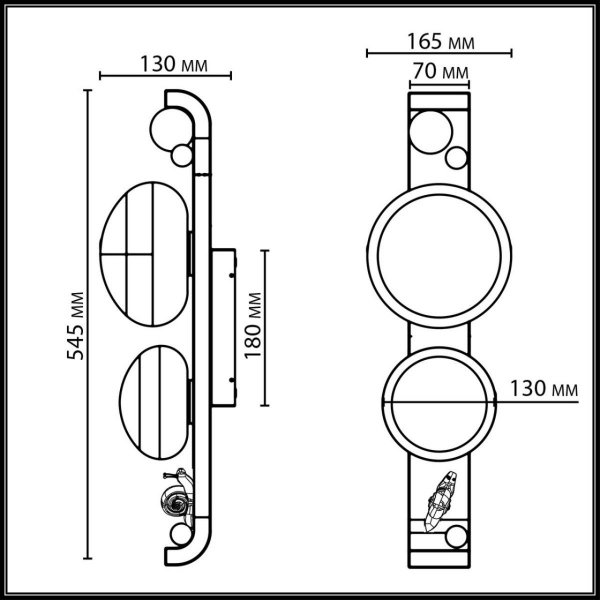 Уличный настенный светильник ODEON LIGHT NATURE 5434/2W Уличный настенный светильник ODEON LIGHT NATURE 5434/2W