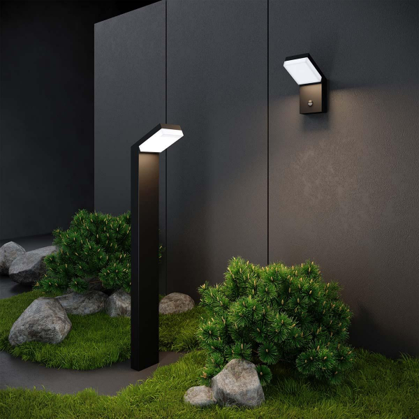 Уличный настенный светодиодный светильник Elektrostandard Sensor 1541 Techno Led черный a053946 Уличный настенный светодиодный светильник Elektrostandard Sensor 1541 Techno Led черный a053946