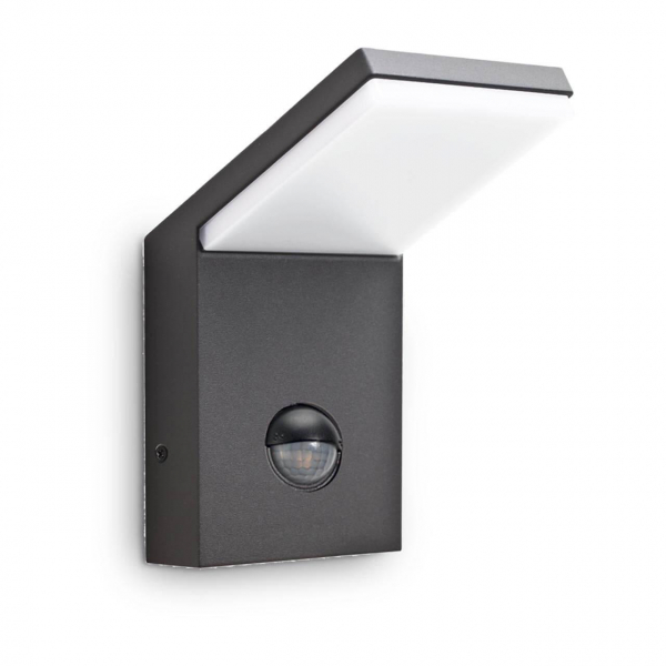 Уличный настенный светодиодный светильник Ideal Lux Style AP Sensor Antracite 3000K 246864 Уличный настенный светодиодный светильник Ideal Lux Style AP Sensor Antracite 3000K 246864