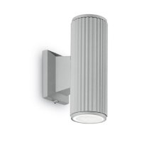 Уличный настенный светильник Ideal Lux Base AP2 Grigio 129440