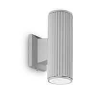 Уличный настенный светильник Ideal Lux Base AP2 Grigio 129440