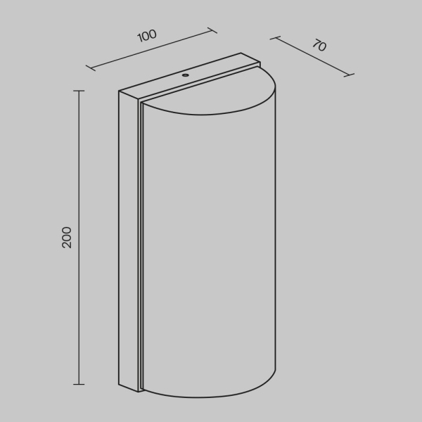 Уличный настенный светодиодный светильник Maytoni Badd O454WL-L10GF3K1