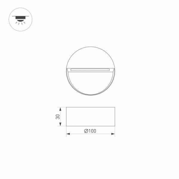 Уличный настенный светодиодный светильник Arlight LGD-Trace-R100-4W Warm3000 029959 Уличный настенный светодиодный светильник Arlight LGD-Trace-R100-4W Warm3000 029959