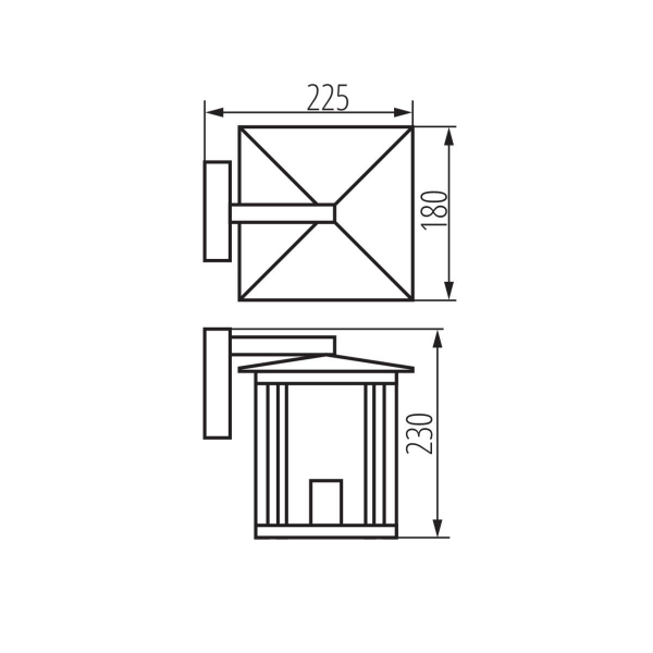 Садовый настенный светильник Kanlux SELTO EL 23 B 36557 Садовый настенный светильник Kanlux SELTO EL 23 B 36557