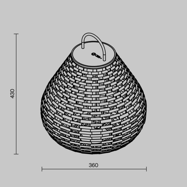 Уличный переносной аккумуляторный светильник Maytoni Outdoor Plet O530FL-L5B3K