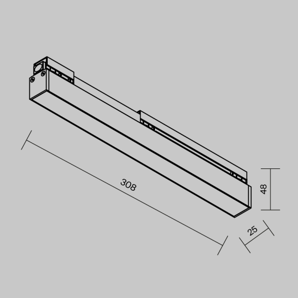 Уличный трековый светильник Maytoni Outdoor O-TR02-1-S-12WB3K