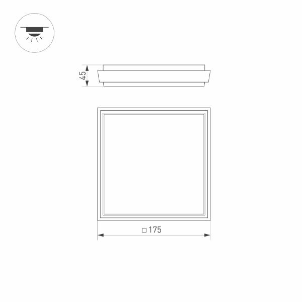 Уличный светодиодный светильник Arlight LGD-Area-S175x175-10W Day4000 032426 Уличный светодиодный светильник Arlight LGD-Area-S175x175-10W Day4000 032426