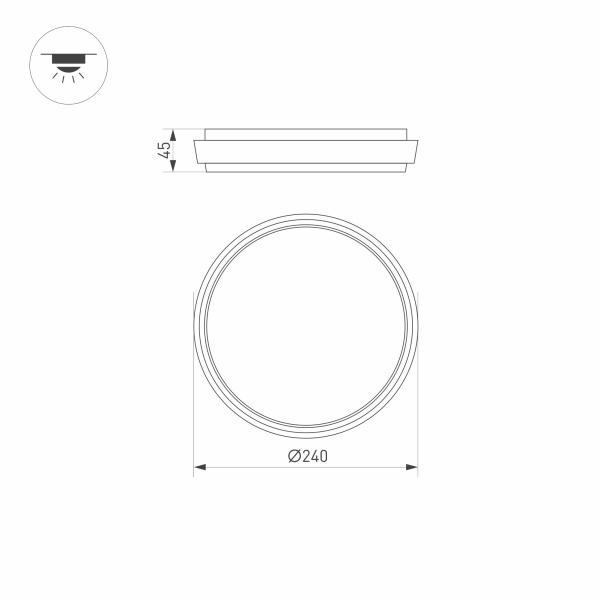 Уличный светодиодный светильник Arlight LGD-Giro-R240-25W Day4000 032424 Уличный светодиодный светильник Arlight LGD-Giro-R240-25W Day4000 032424