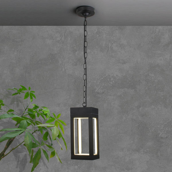 Уличный подвесной светодиодный светильник Elektrostandard Frame 1528 Techno Led черный a051857 Уличный подвесной светодиодный светильник Elektrostandard Frame 1528 Techno Led черный a051857