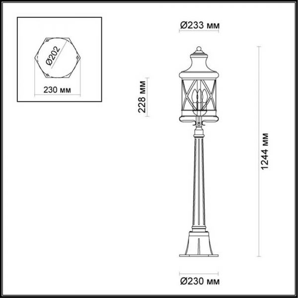 Уличный светильник Odeon Light Nature Sation 4045/3F Уличный светильник Odeon Light Nature Sation 4045/3F