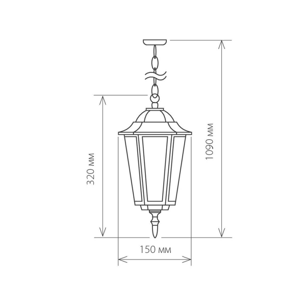 Уличный подвесной светильник Elektrostandard 1004H черное золото a035742 Уличный подвесной светильник Elektrostandard 1004H черное золото a035742