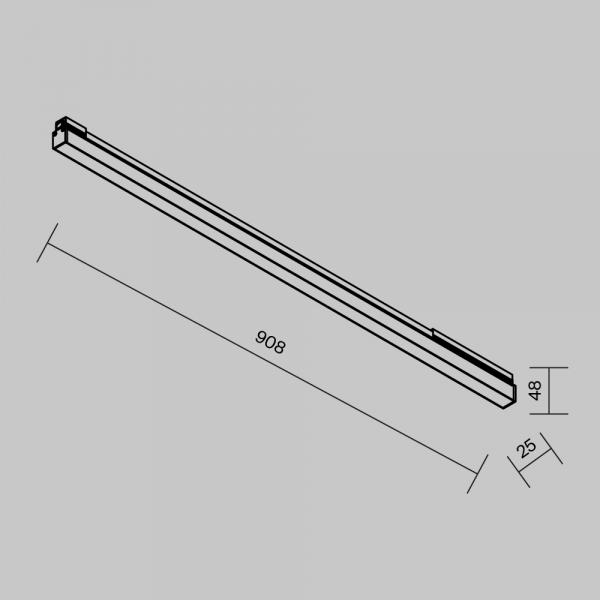 Уличный трековый светильник Maytoni Outdoor O-TR02-1-S-24WB3K Уличный трековый светильник Maytoni Outdoor O-TR02-1-S-24WB3K
