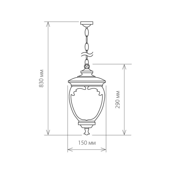 Уличный подвесной светильник Elektrostandard Andromeda H (GLYF-8024H) a027997 Уличный подвесной светильник Elektrostandard Andromeda H (GLYF-8024H) a027997