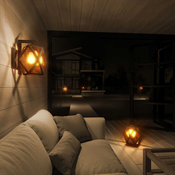 Уличный настенный светильник Elektrostandard Ambra 35133/D черный a056232