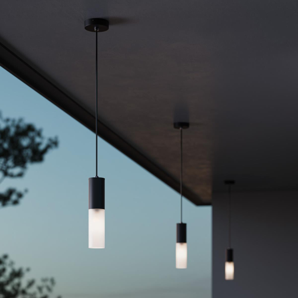 Уличный подвесной светильник Elektrostandard Glas 5602 TECHNO черный a062780