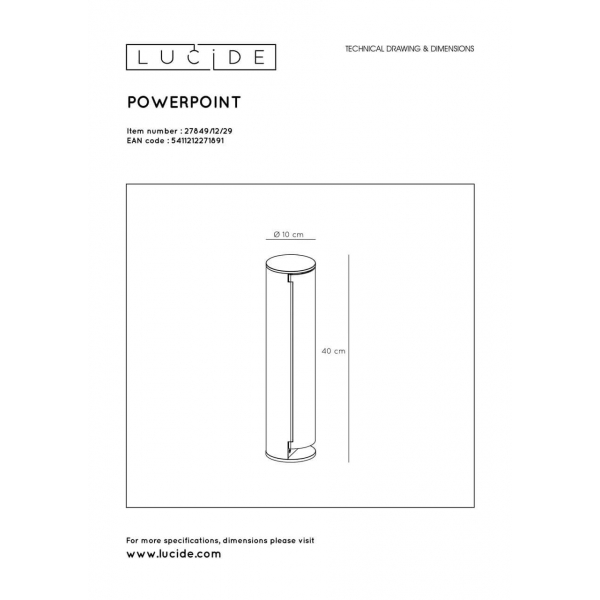Энергетическая стойка Lucide Powerpoint 27849/12/29 Энергетическая стойка Lucide Powerpoint 27849/12/29