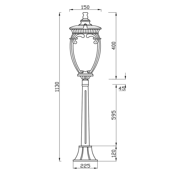 Уличный светильник Maytoni Fleur O414FL-01BZ1
