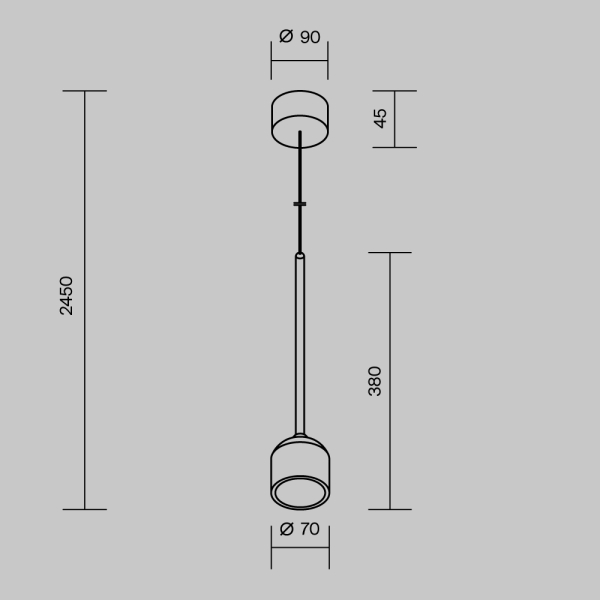 Подвесной светильник Maytoni Outdoor O491PL-L8W3K